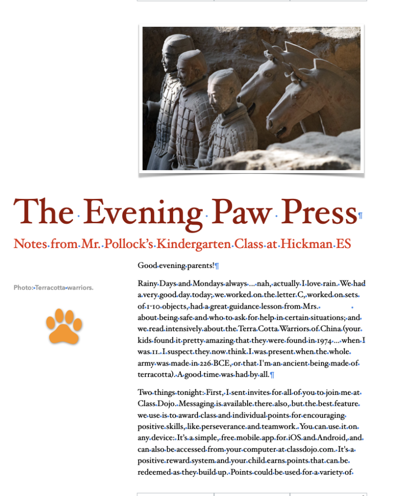 Parent Communication: The Paw Press